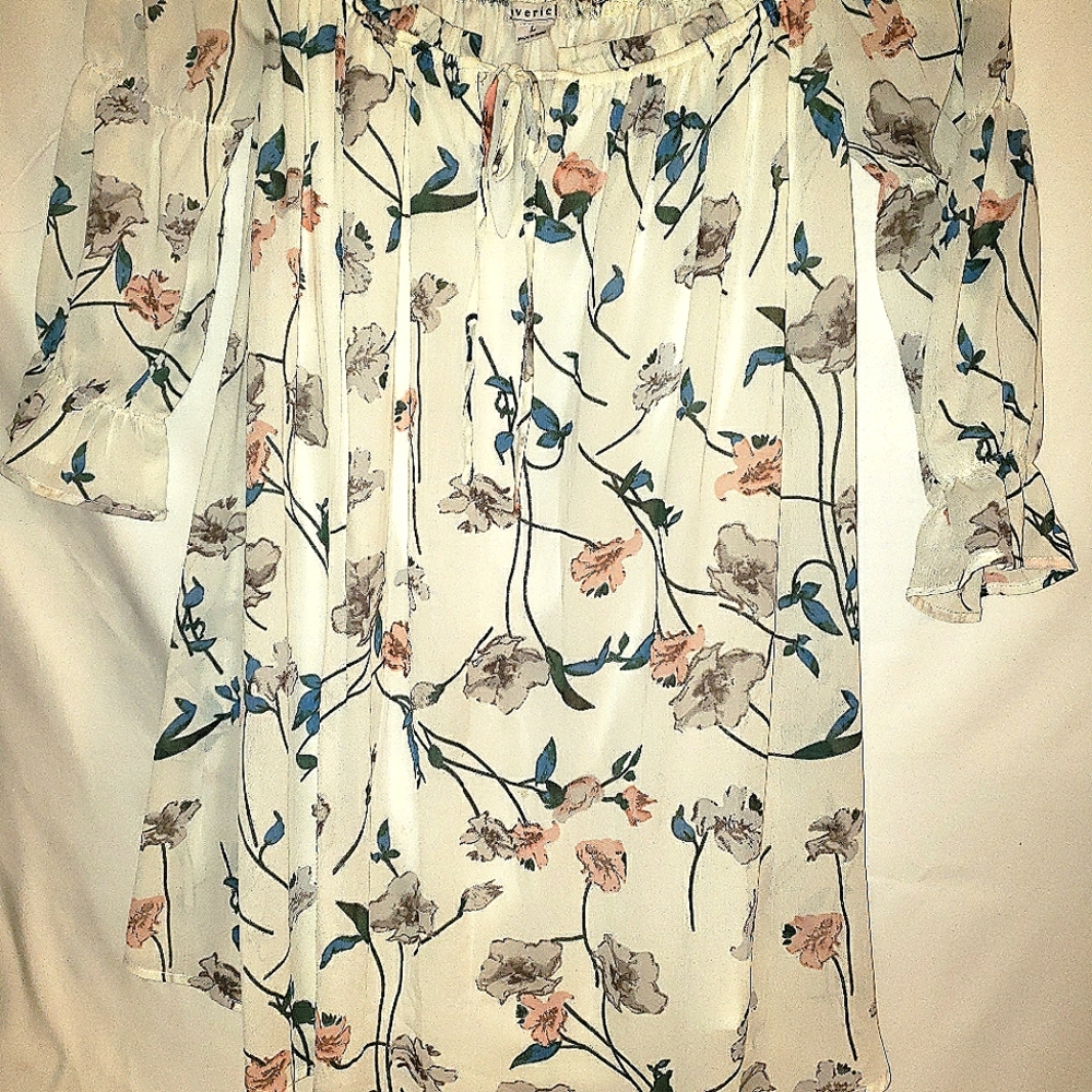 Off Shoulder Floral Print Dress